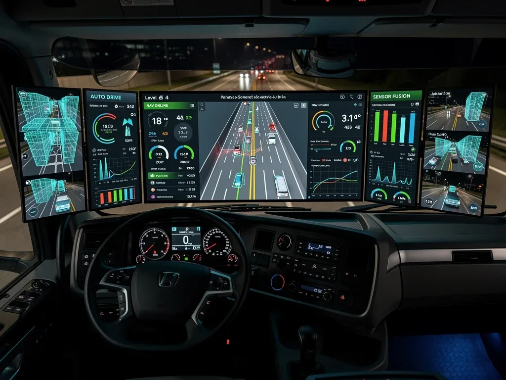 Autonomous truck digital telemetry dashboard