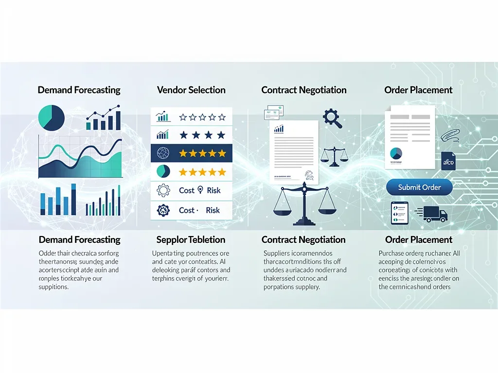 Infographic detailing the process and benefits of autonomous sourcing in B2B