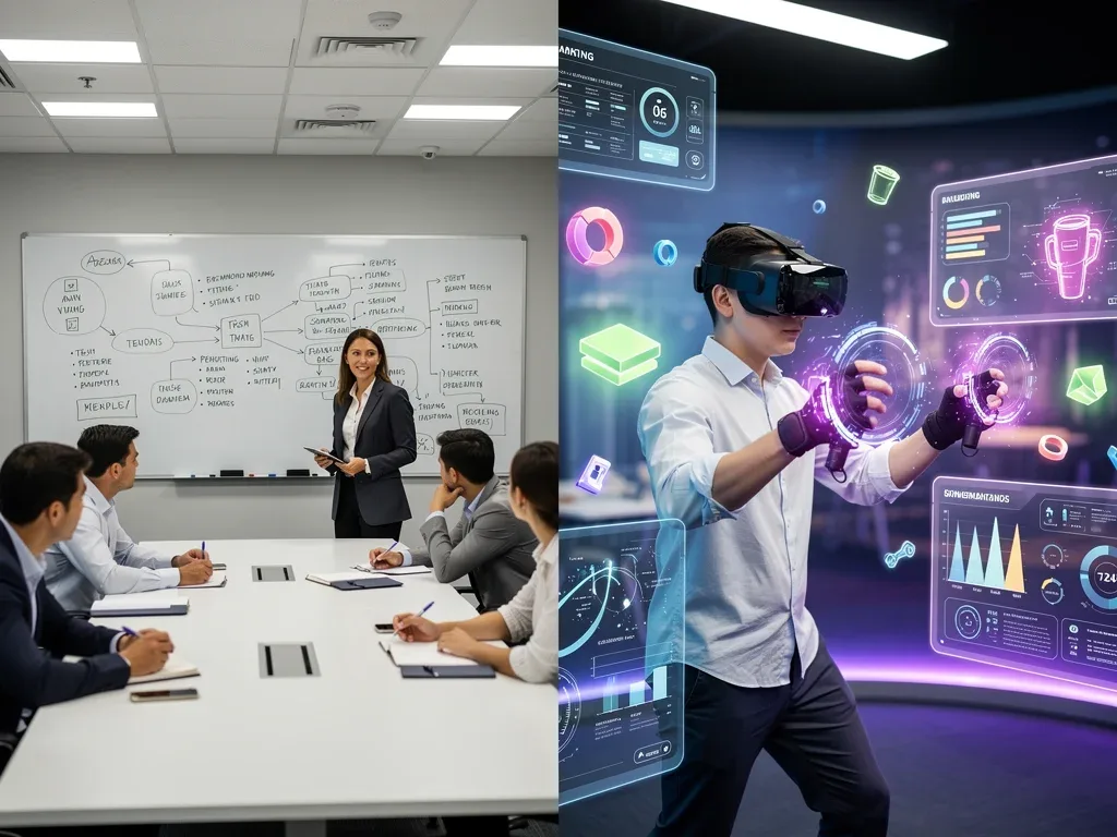Comparison of traditional vs. VR immersive onboarding methods