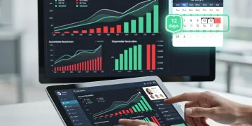 Financial dashboard showing optimized accounts receivable and reduced Days Sales Outstanding
