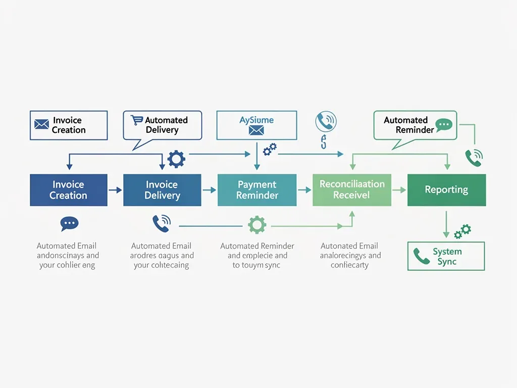 Streamlined accounts receivable workflow process diagram