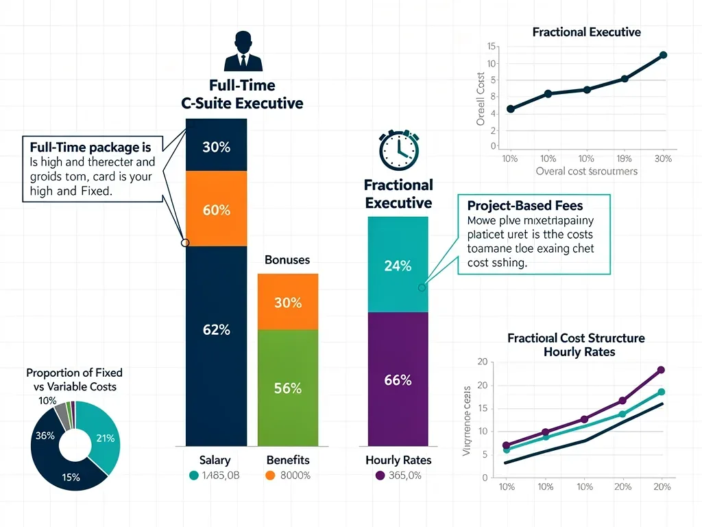 Cost comparison infographic for executive leadership