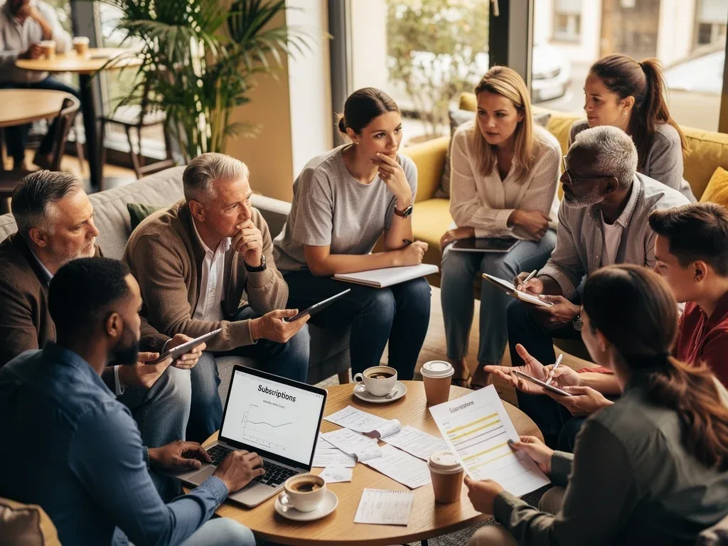 Consumers discussing and reevaluating their subscription services and spending.