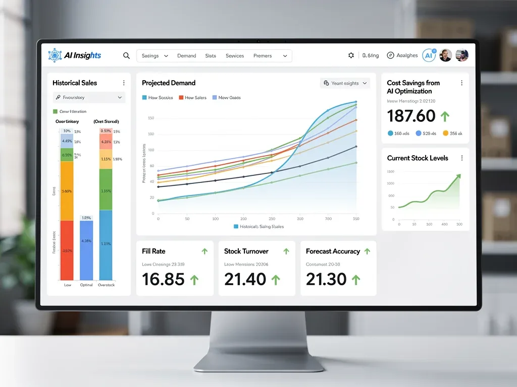 Inventory management dashboard with AI insights