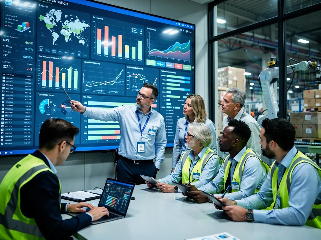 Team collaboration on nearshoring supply chain analytics