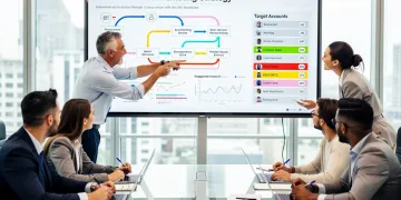 B2B marketing team implementing account-based marketing strategy