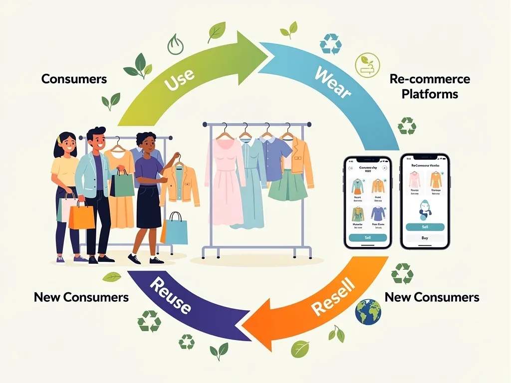Circular fashion economy through re-commerce platforms