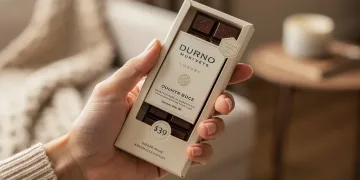 Hand holding affordable luxury item, symbolizing micro-splurge trend