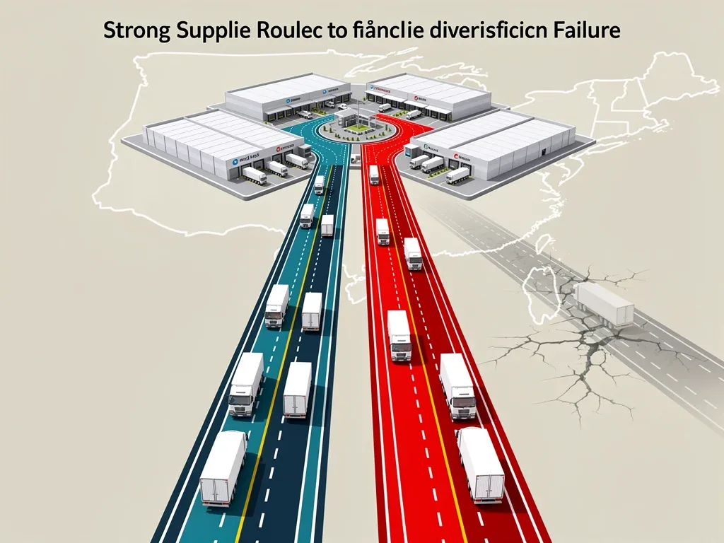 National distribution center benefiting from dual supplier routes
