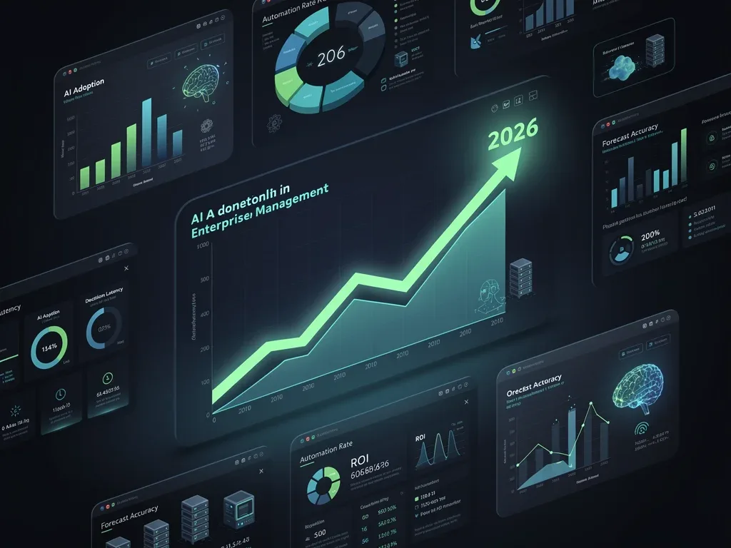 Data trend showing increased adoption of AI in enterprise management.