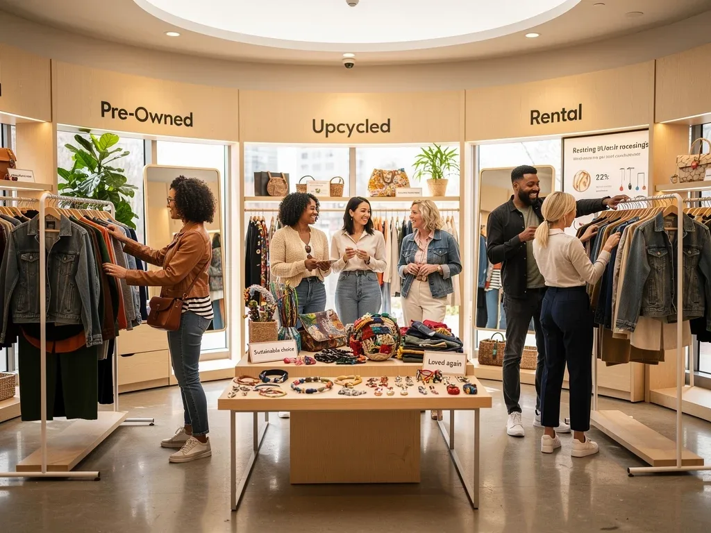American shoppers embracing circular fashion in a retail setting