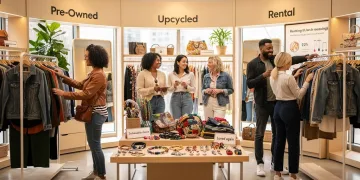 American shoppers embracing circular fashion in a retail setting