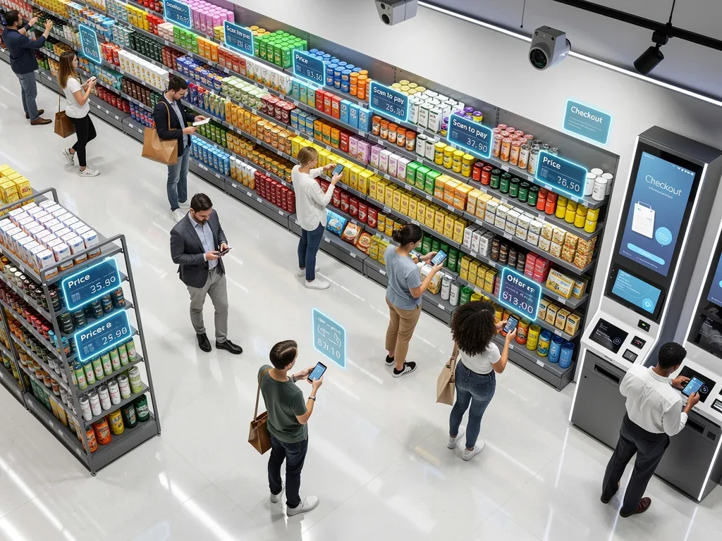 Automated micro-market with dynamic smart tags and customer interaction